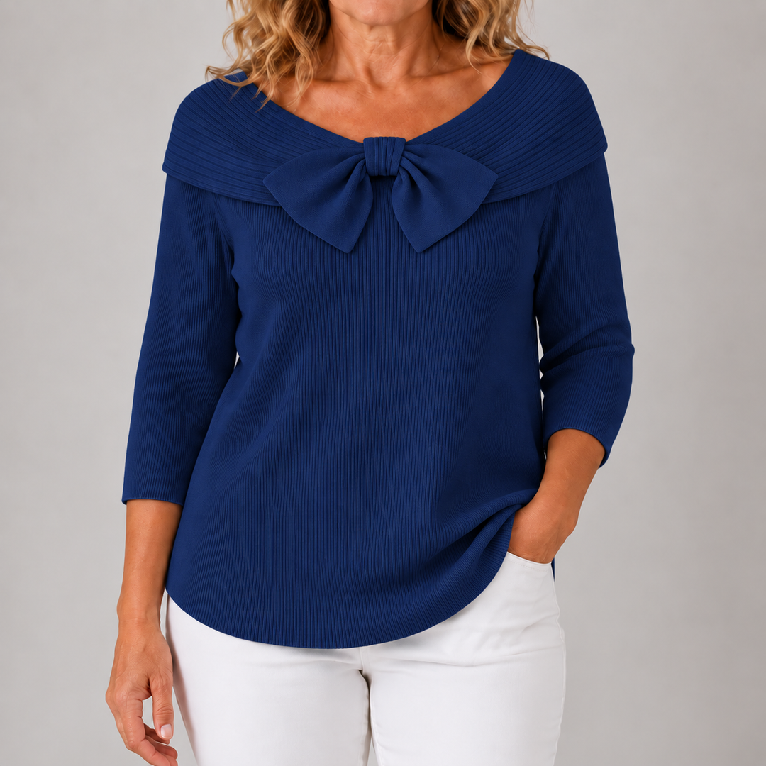 Lindsay | Elegant Bow-Neck Top