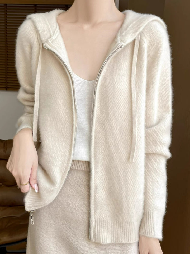 Everly | Hooded Zip-Front Cardigan