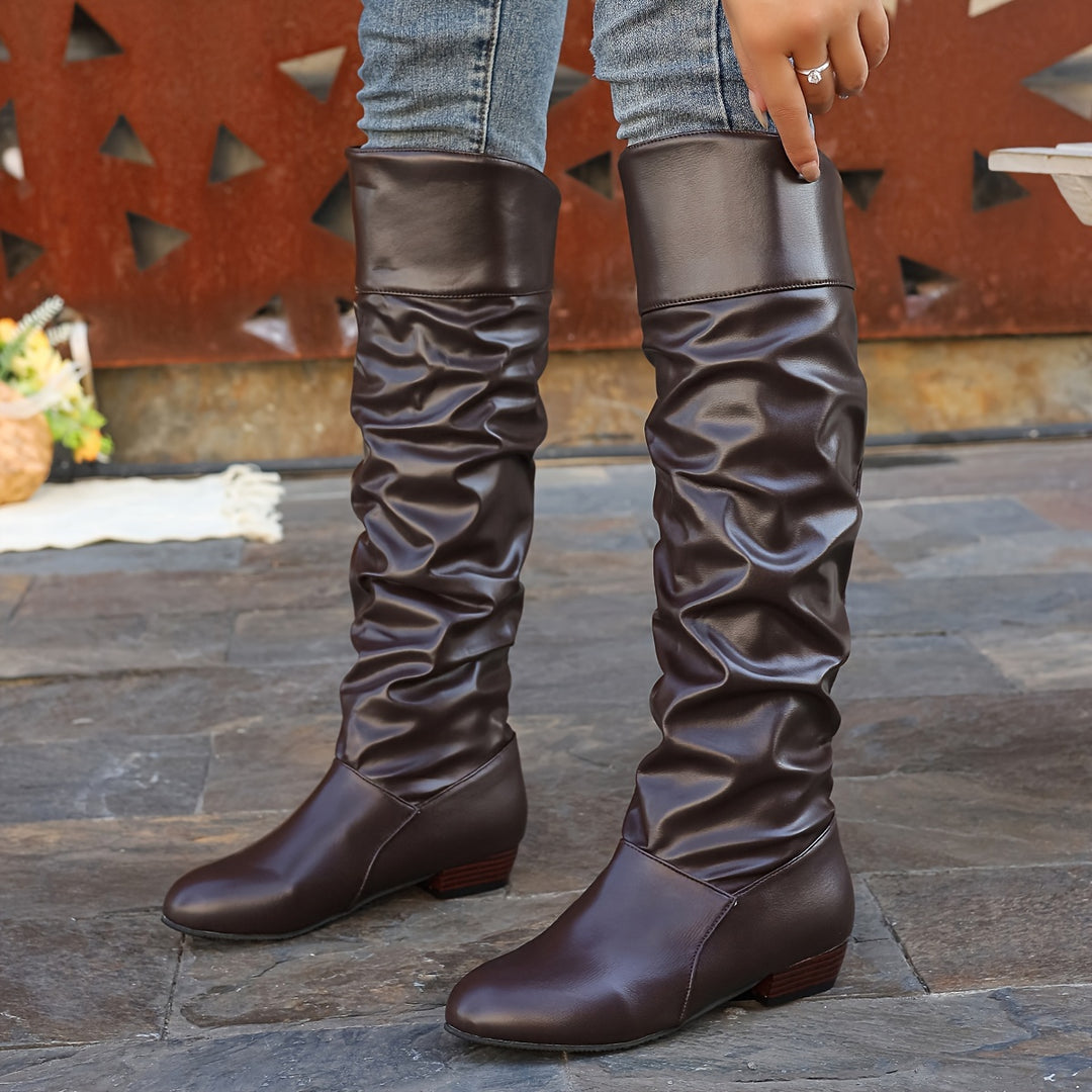 Evelyn | Slouch Knee-High Boots