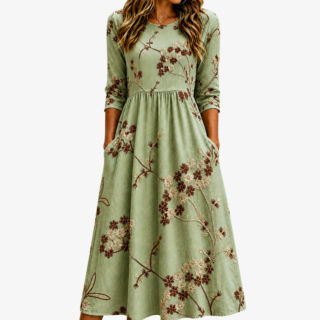 Katrina | Floral Pocket Midi Dress