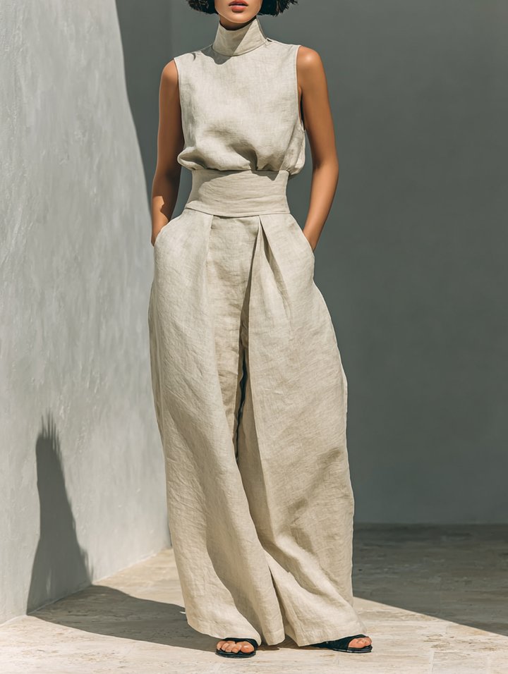 Delilah | Sleeveless Wide-Leg Two-Piece Set