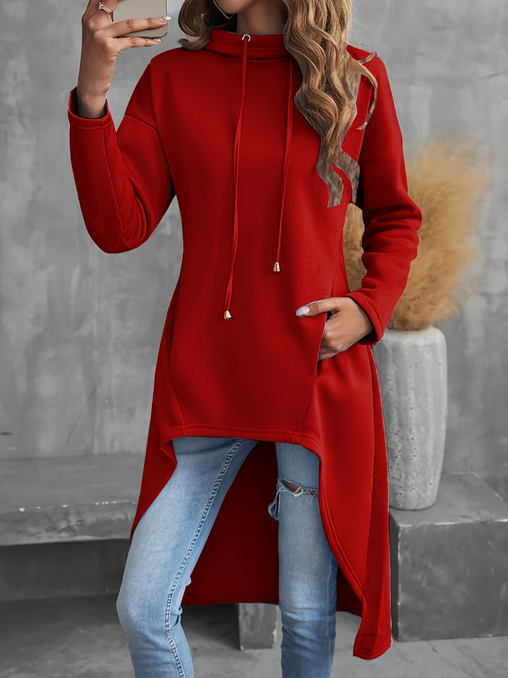Marianne | High-Low Drawstring Hoodie