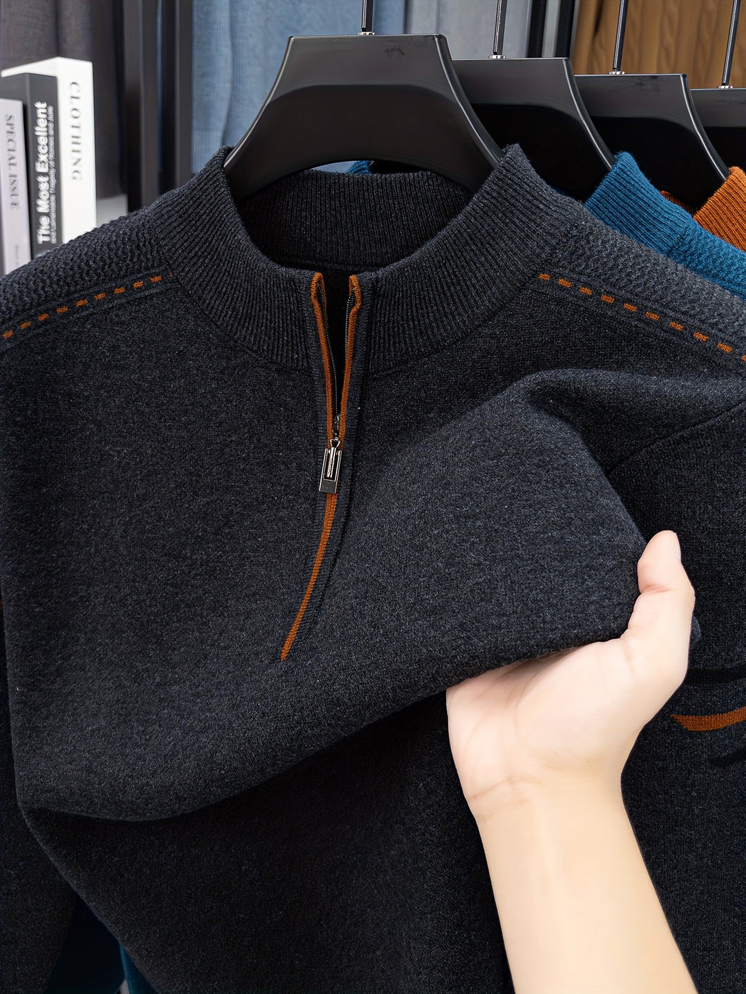 Ambrose | Zip-Neck Pullover Sweater