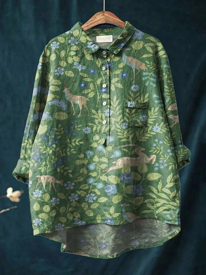 Susannah | Woodland Print Casual Shirt