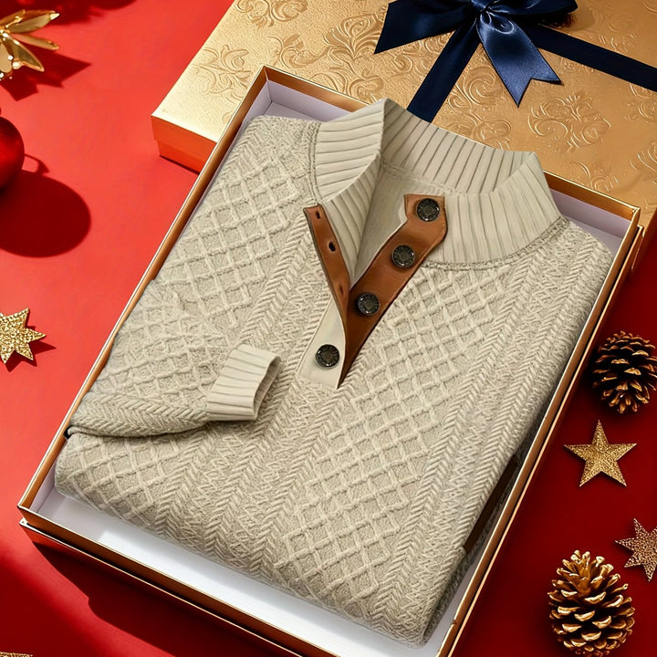 Barnaby | Textured Stand-Collar Sweater