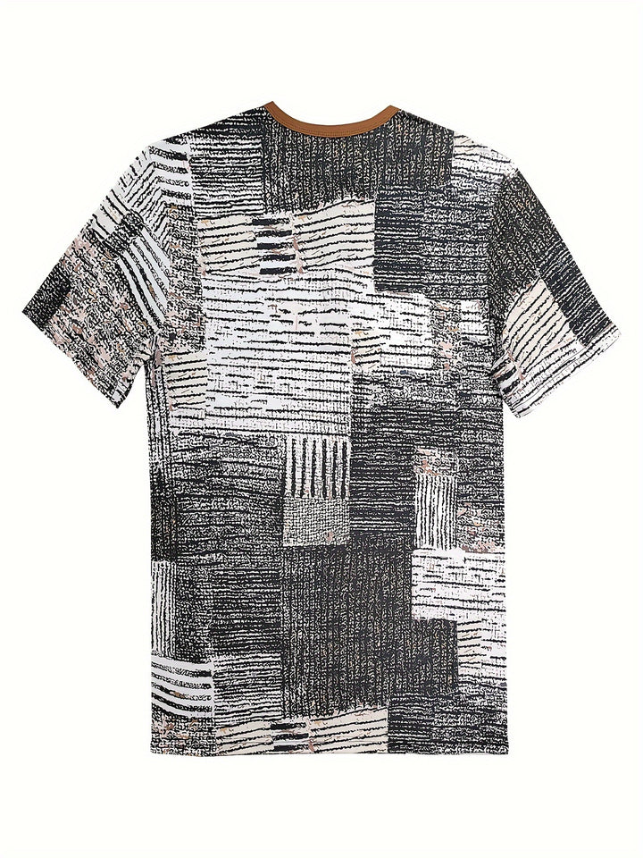 Wilder | Men's Abstract Patchwork Henley Tee