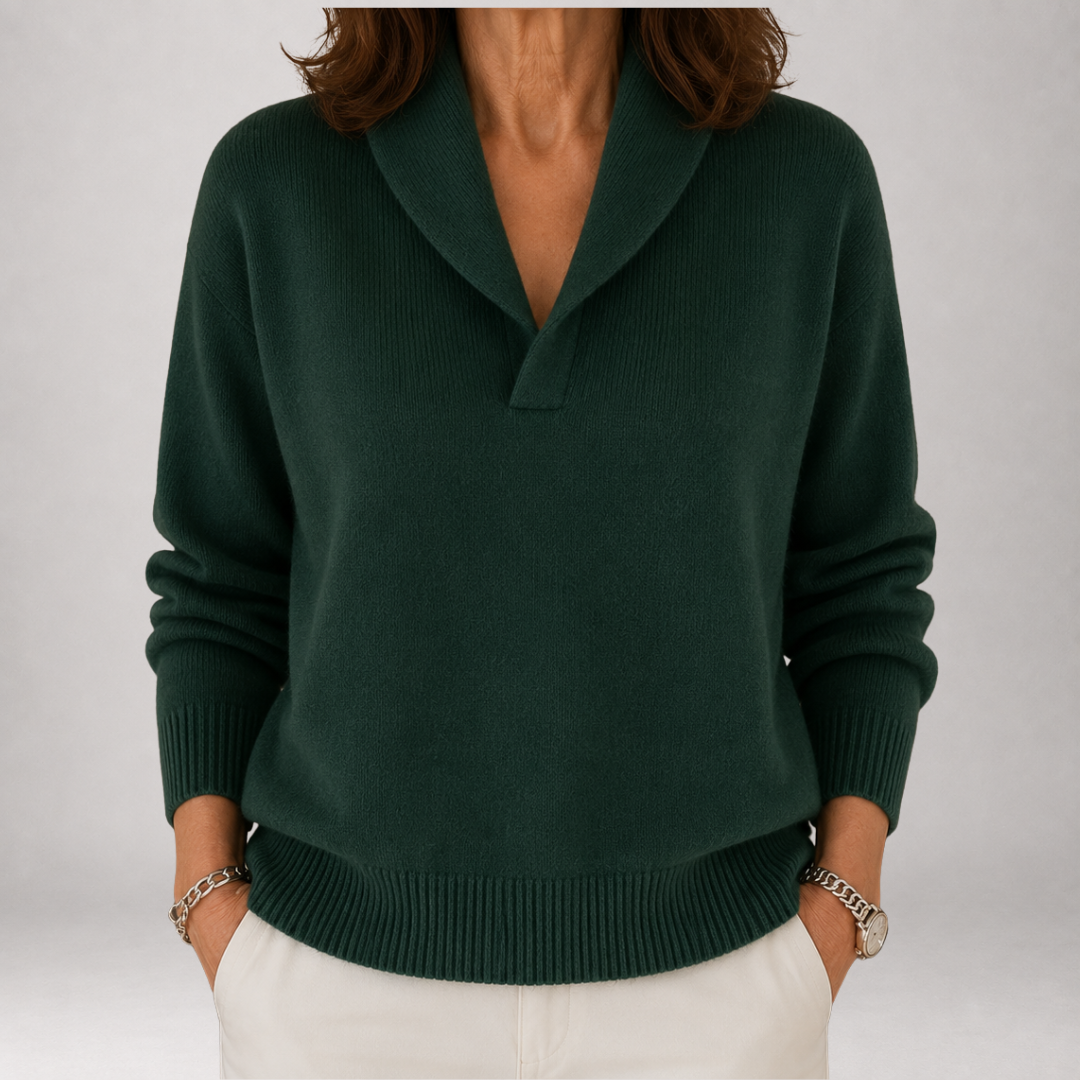 Wilhelmina | Shawl Collar Pullover Sweater