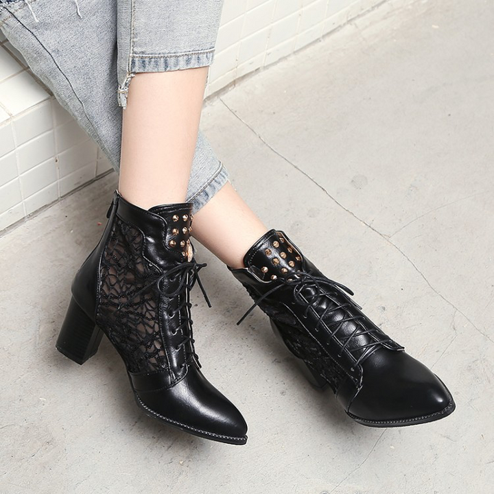 Eliana | Lace-Up Heeled Ankle Boots