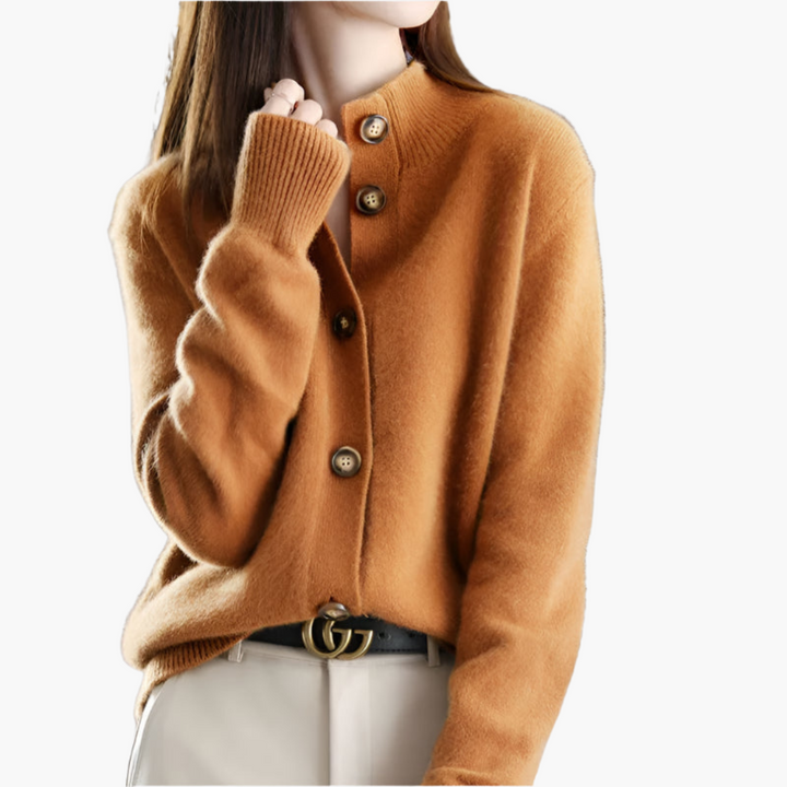 Eleanora | Collared Button-Up Cardigan