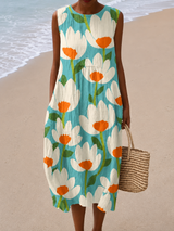 Estelle | Sleeveless Relaxed Midi Dress