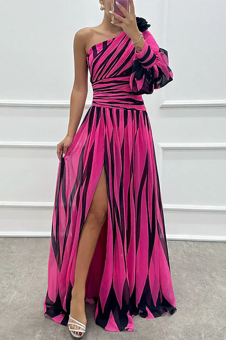 Delphinia | Elegant One-Shoulder Maxi Dress