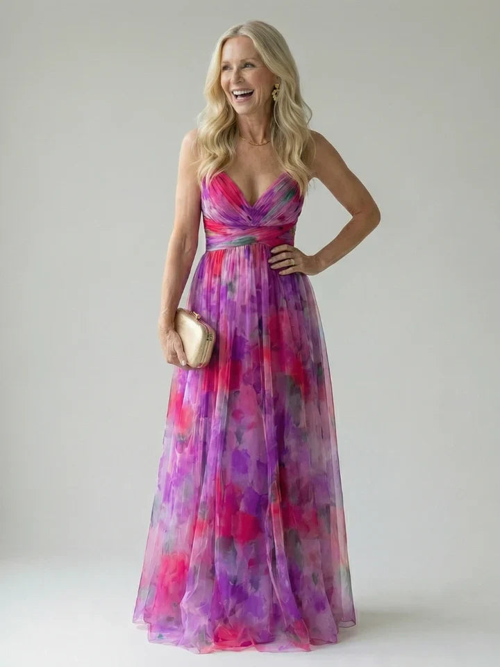Marlene | Softly Wrapped Floral Maxi Dress