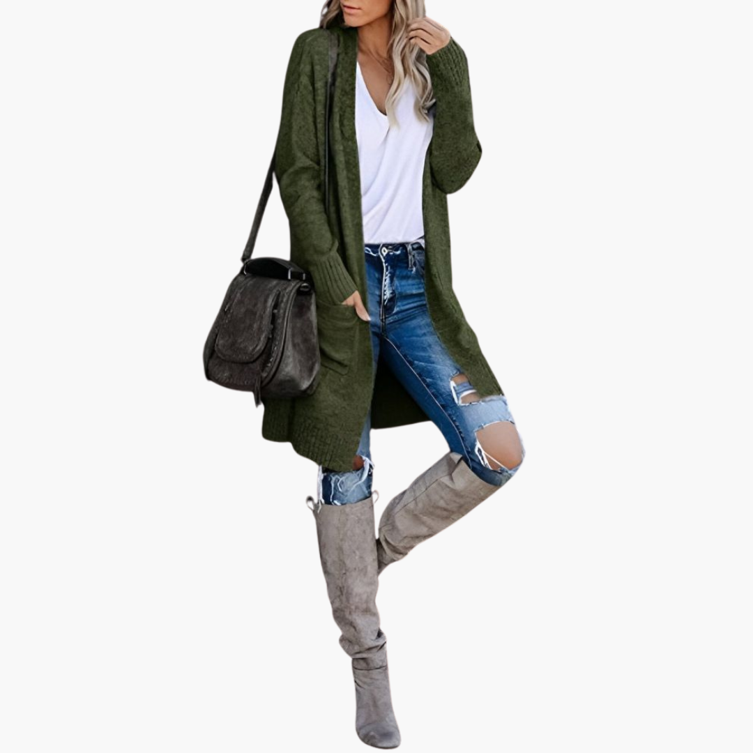 Anthea | Longline Pocketed Cardigan