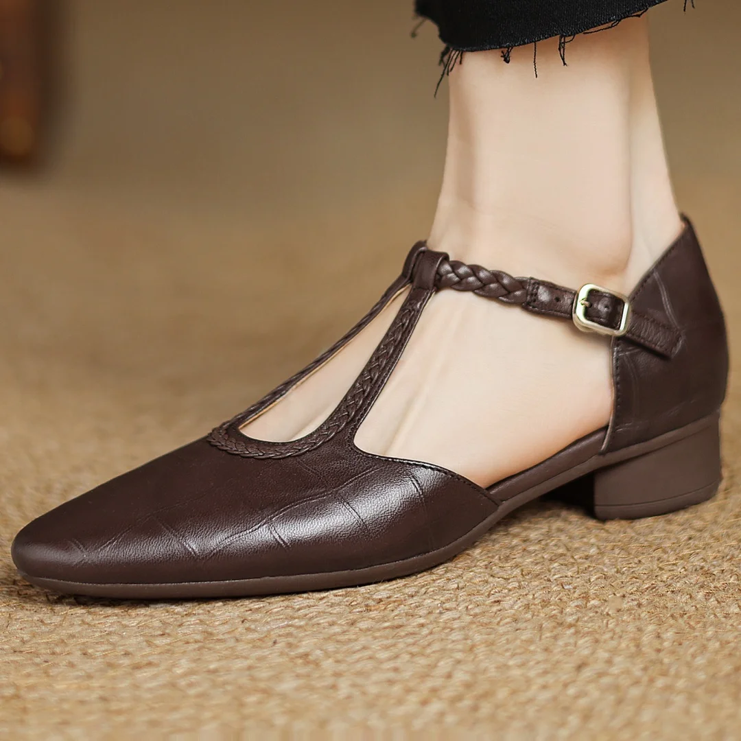 Philippa | Timeless T-Strap Flats
