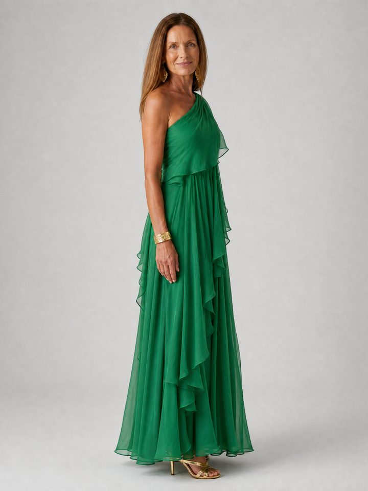 Rosaline | Flowing One-Shoulder Maxi Dress