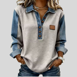 Elspeth | Two-Tone Collared Pullover