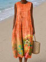 Beverly | Floral Sleeveless Midi Dress