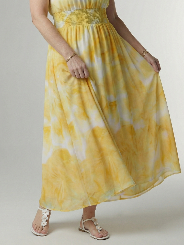 Marlene | Gathered Halter Midi Dress