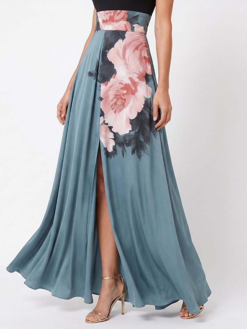 Cassandra | Floral Halter Maxi Dress