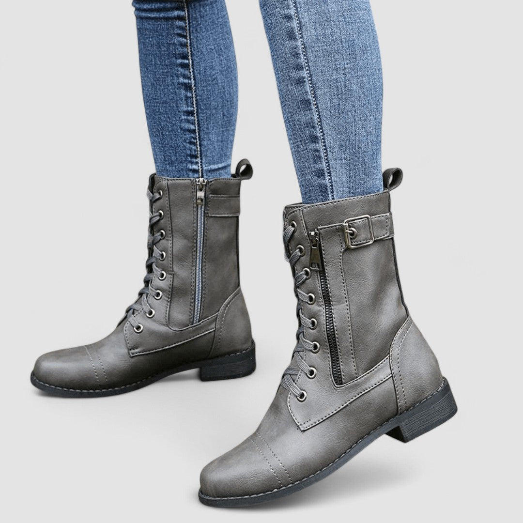 Carol | Timeless Lace-Up Western Boots
