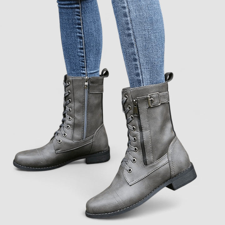 Carol | Timeless Lace-Up Western Boots
