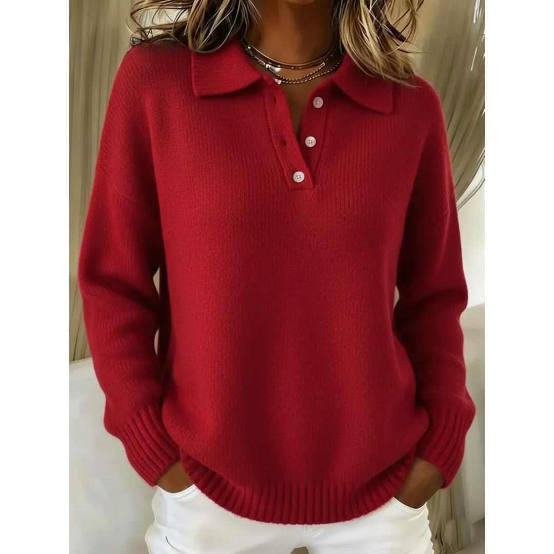 Sylvie | Collared Polo Sweater