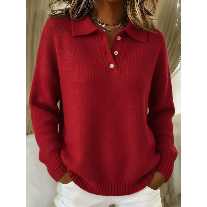 Sylvie | Collared Polo Sweater