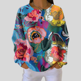 Delia | Painterly Floral Sweatshirt