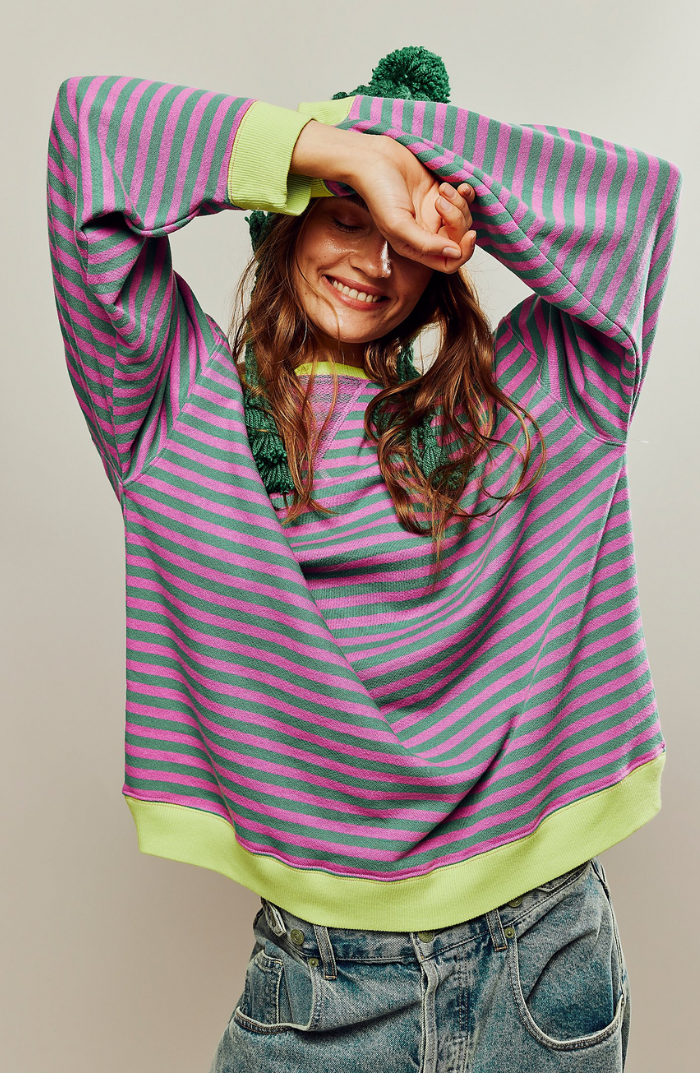 June | Striped Round-Neck Sweater