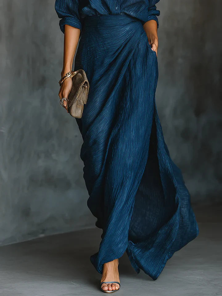 Anaïs | Draped Two-Piece Maxi Set