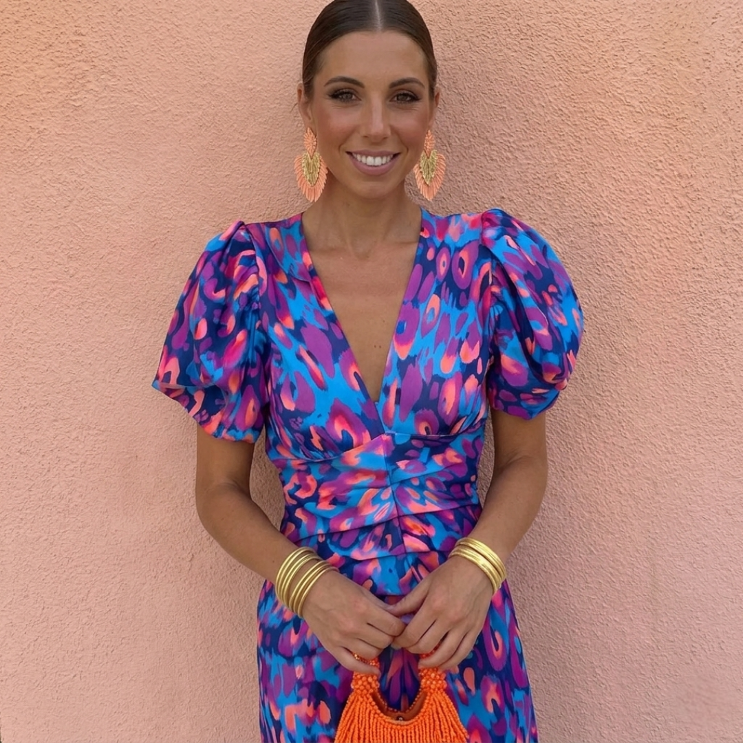 Camryn | Ruched Puff Sleeve Dress