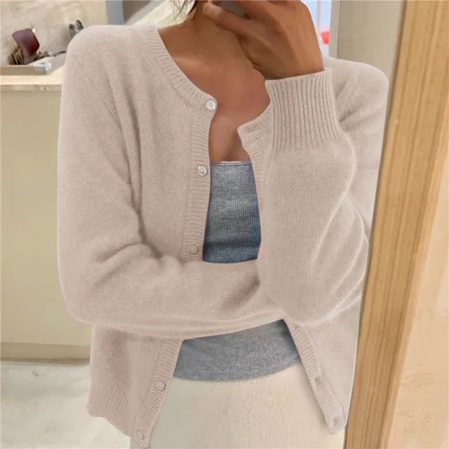Adaline | Soft Knit Round-Neck Cardigan