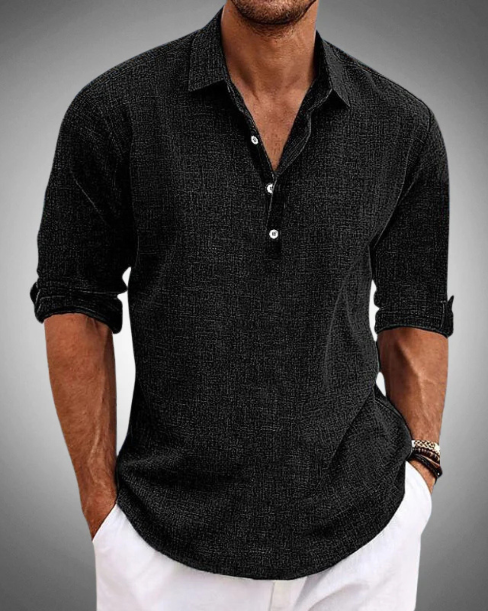 Calvin | Refined Button-Front Classic Shirt