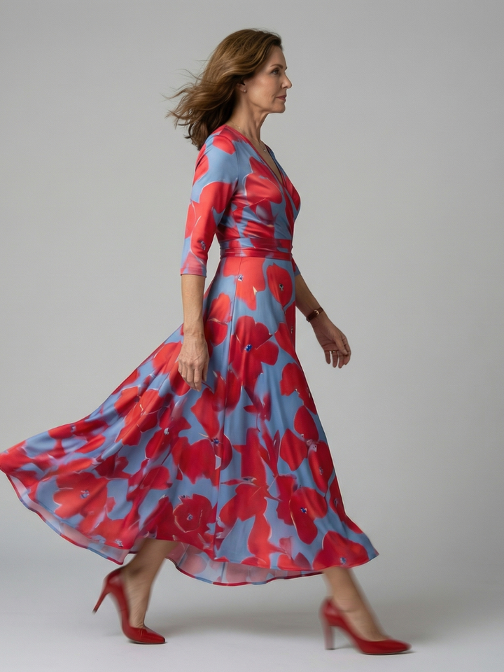 Florence | Floral Wrap Maxi Dress