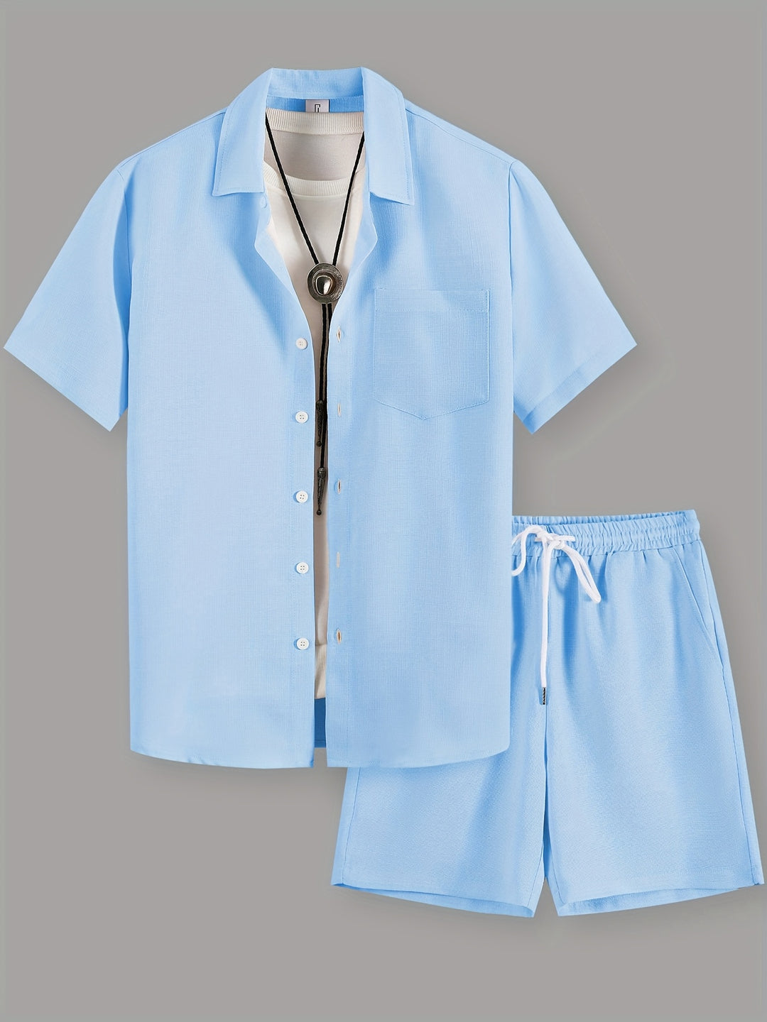 Lawson | Men's Lapel Shirt & Shorts Set