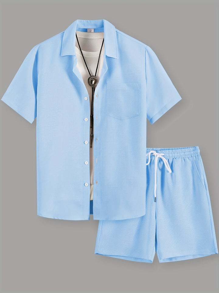 Lawson | Men's Lapel Shirt & Shorts Set