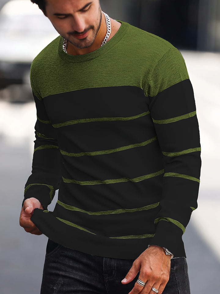 Harvey | Striped Crew Neck Sweater