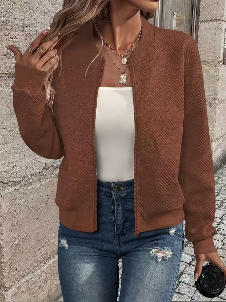 Charlotte | Textured Zip-Up Jacket