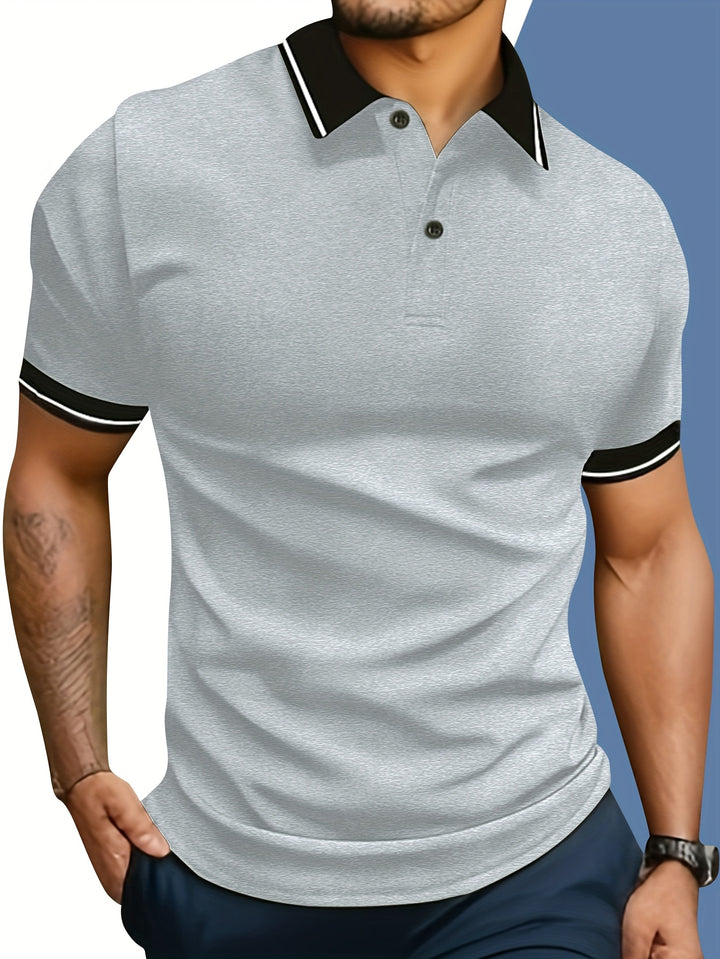 Larkin | Men's Knit Turn-Collar Polo