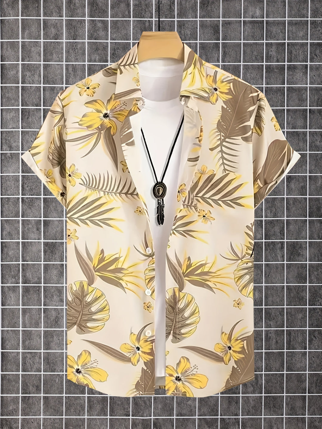 Kingston | Men's Tropical Print Short Sleeve Shirt