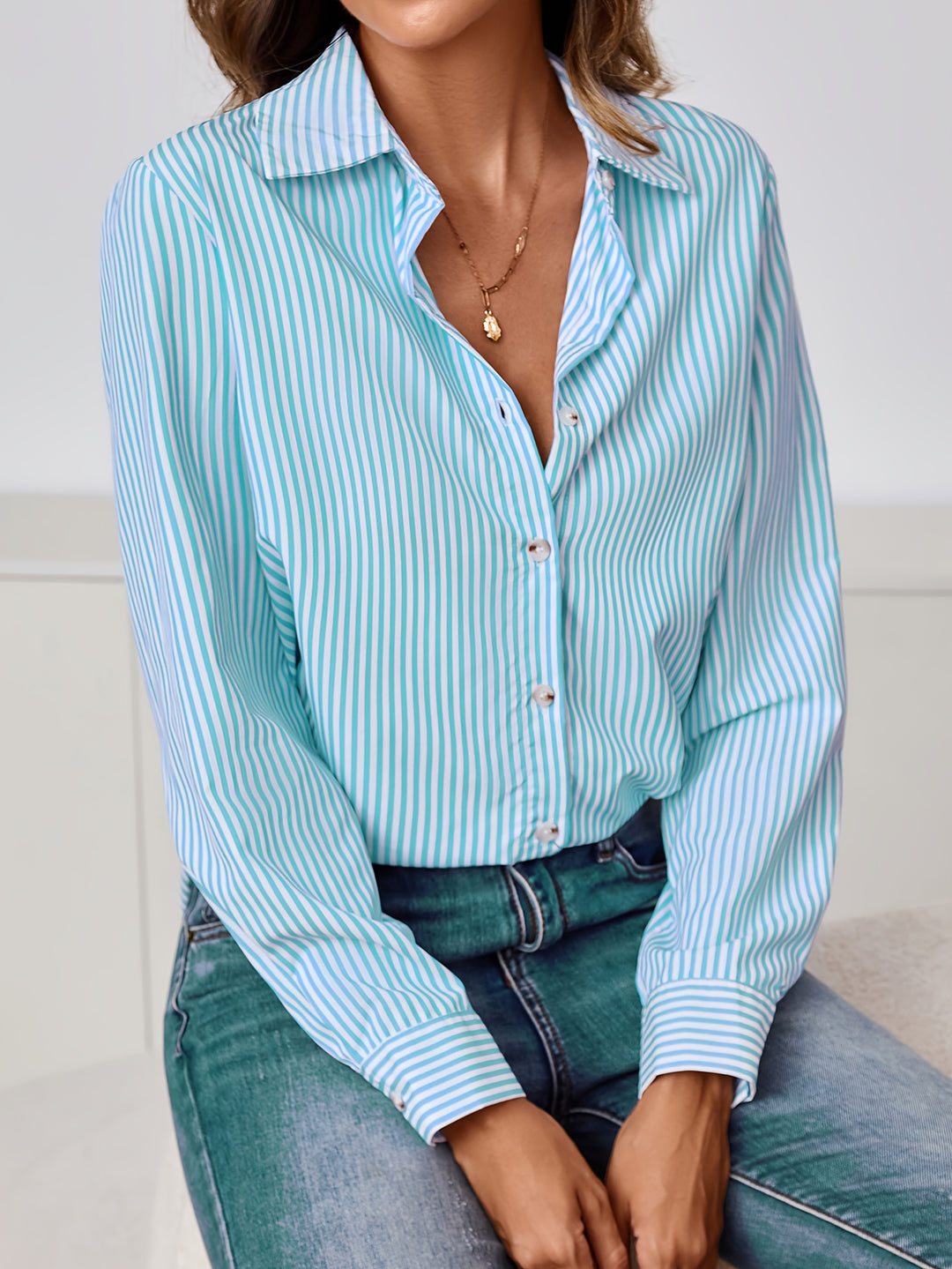 Elodie | Refined Striped Button-Up Shirt