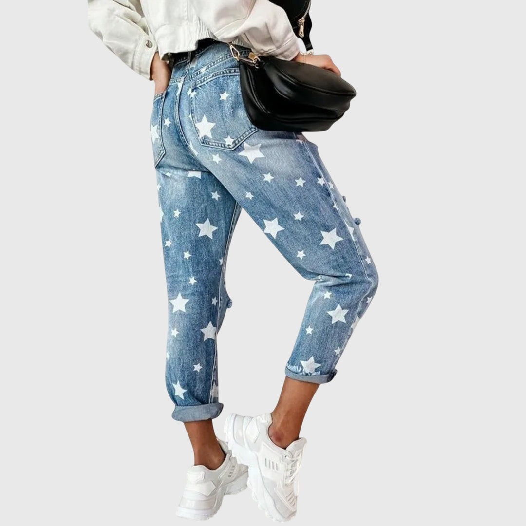 Quinn | Relaxed Star-Print Jeans