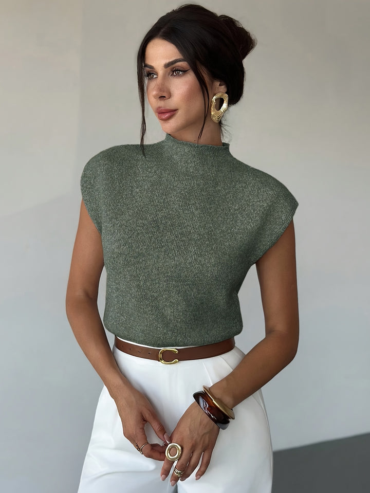Sabine | Refined Mock-Neck Sweater Vest