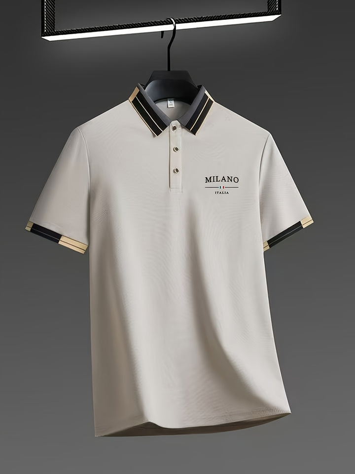 Alessio | Men's Contrast-Tipped Collar Polo