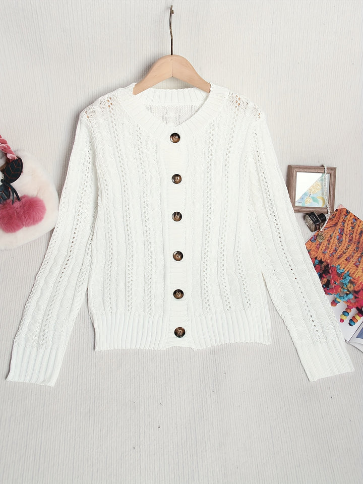 Vivienne | Cable-Knit Button Cardigan