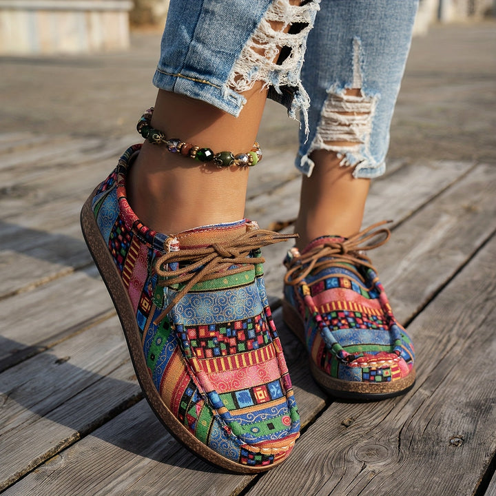 Faye | Boho Patterned Comfort Sneakers