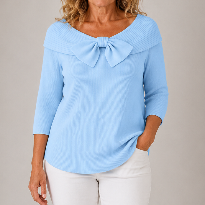 Lindsay | Elegant Bow-Neck Top