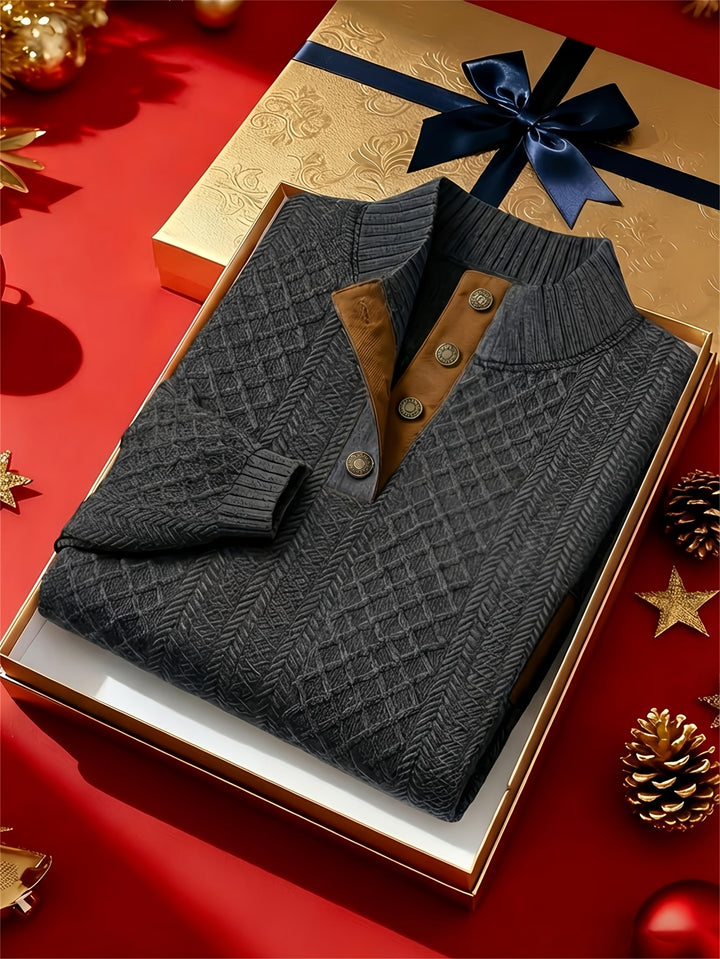 Barnaby | Textured Stand-Collar Sweater