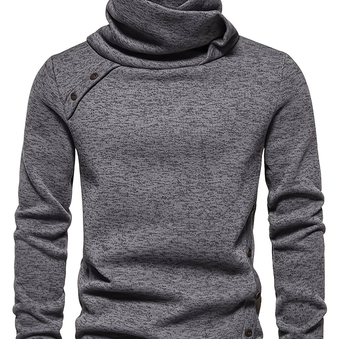 Desmond | Slouchy Collar Button-Up Sweater