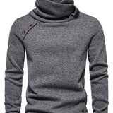 Desmond | Slouchy Collar Button-Up Sweater